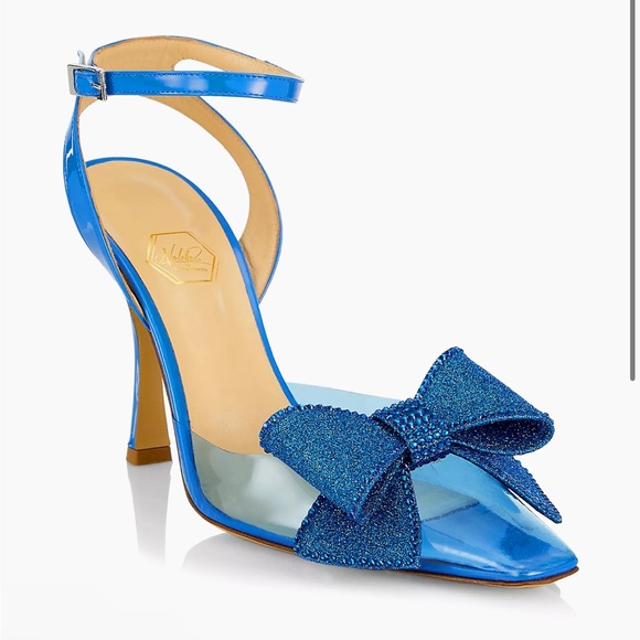 Nalebe Diamante Bow Pumps in Blue - Picture 7 of 8